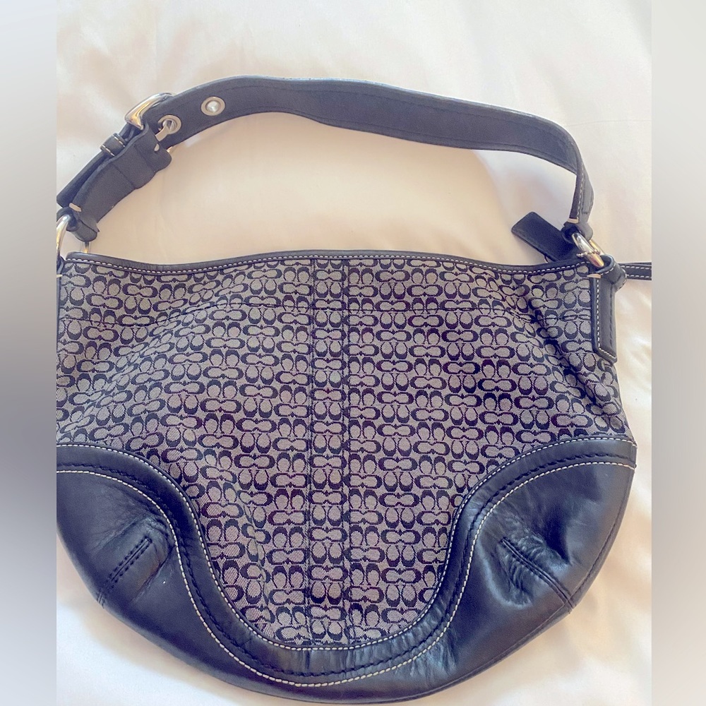 Black and Gray Coach Purse